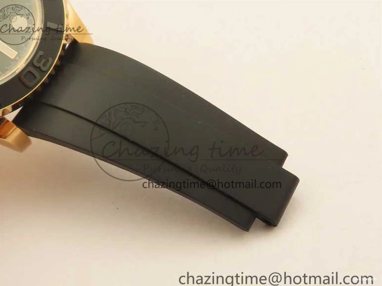 Black on 126655 Black 1:1 Bezel VS3235 Yacht-Master Edition Best Rubber Strap Ceramic RG 3EF 0415